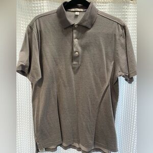Peter Millar Jacquard Gray Polo
